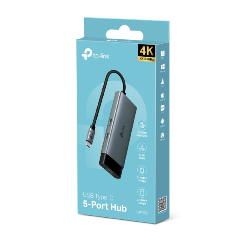Порт-реплікатор TP-Link USB Type-C 5-в-1 (UH5020C)