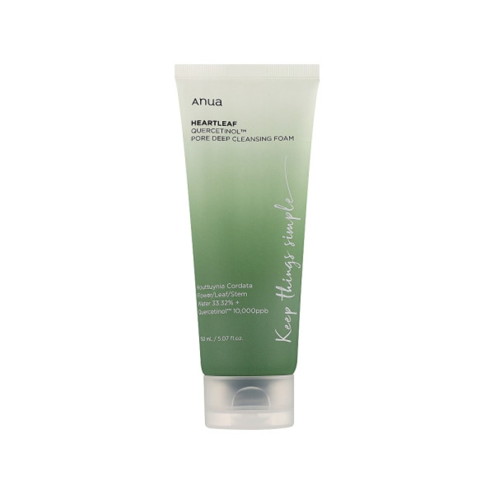 Пінка для вмивання Anua Heartleaf Quercetinol Pore Deep Cleansing Foam 150 мл (8809640734427)