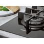 Варильна поверхня Whirlpool газова на склі, 60см, чавун, конфорка з подвійним рядом полум'я, чорний