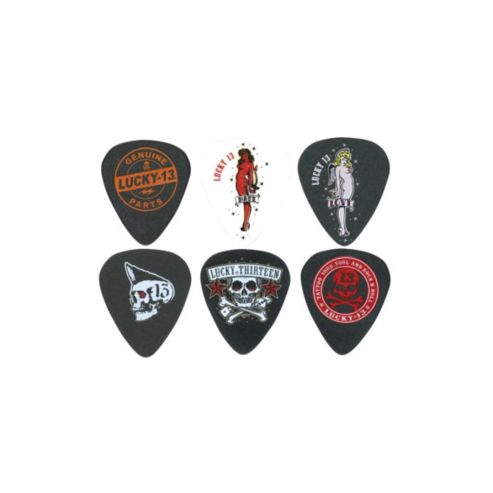 Медіатор Jim Dunlop Lucky 13 Artist Series Pick 1.0mm 6 шт. (L13BP1.0)