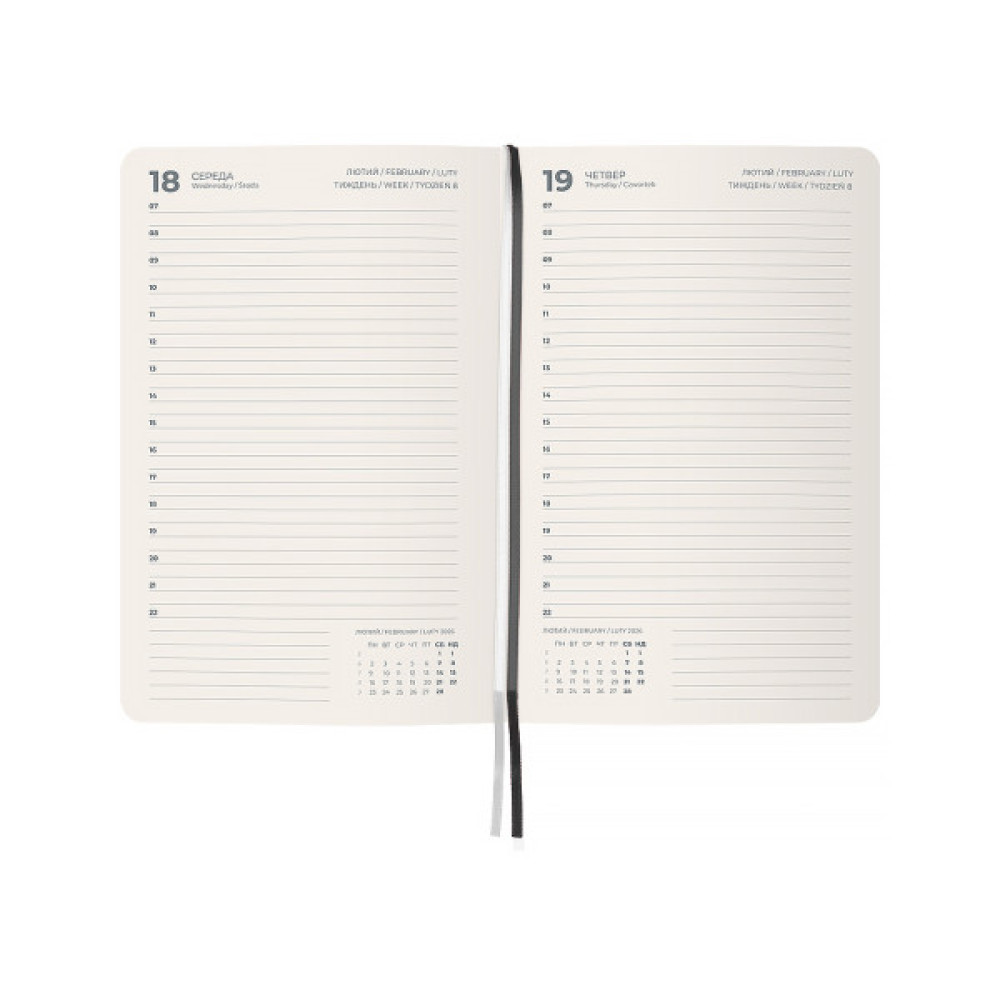 Тижневик Axent датований 2026 Partner City Soft, 145х210, сірий (8821-26-06-A)