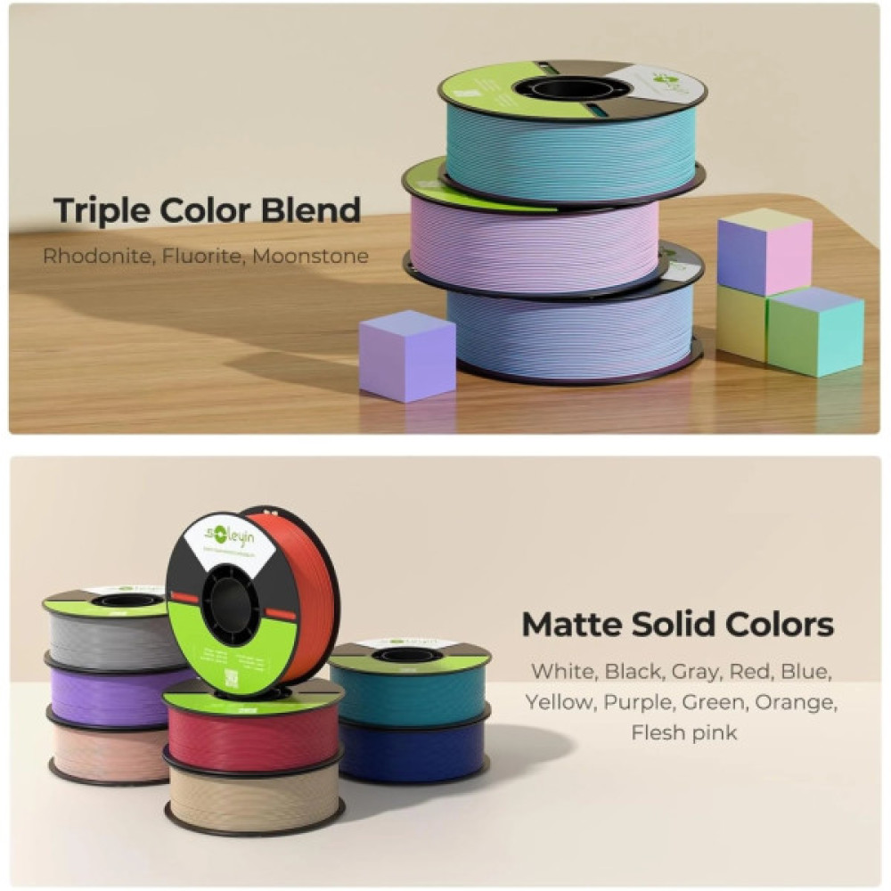 Пластик для 3D-принтера Creality Soleyin matte 1кг, 1.75мм, white (3301010512)