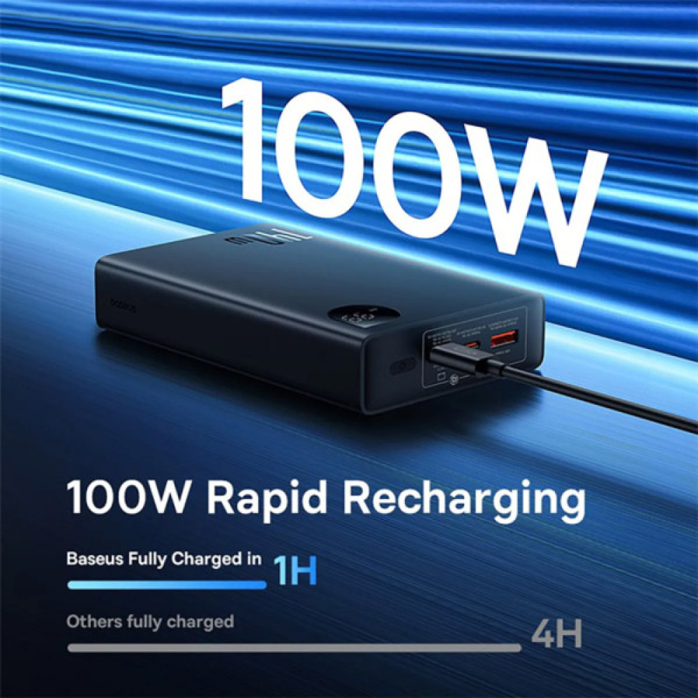 Батарея універсальна Baseus Adaman Metal Digital Display 24000mAh 140W, Black (P10021508113-00) (P10021507112-02 / P10021508113-00)