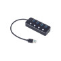 Концентратор Gembird USB 3.0 4 ports switch black (UHB-U3P4P-01) Концентратор Gembird USB 3.0 4 ports switch black (UHB-U3P4P-01)