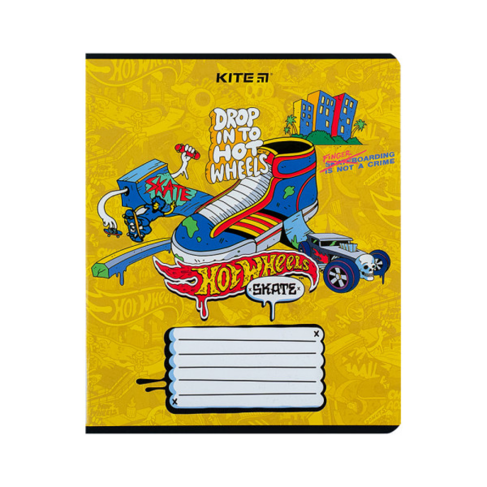 Зошит Kite Hot Wheels 18 аркушів, клітинка (HW24-236)