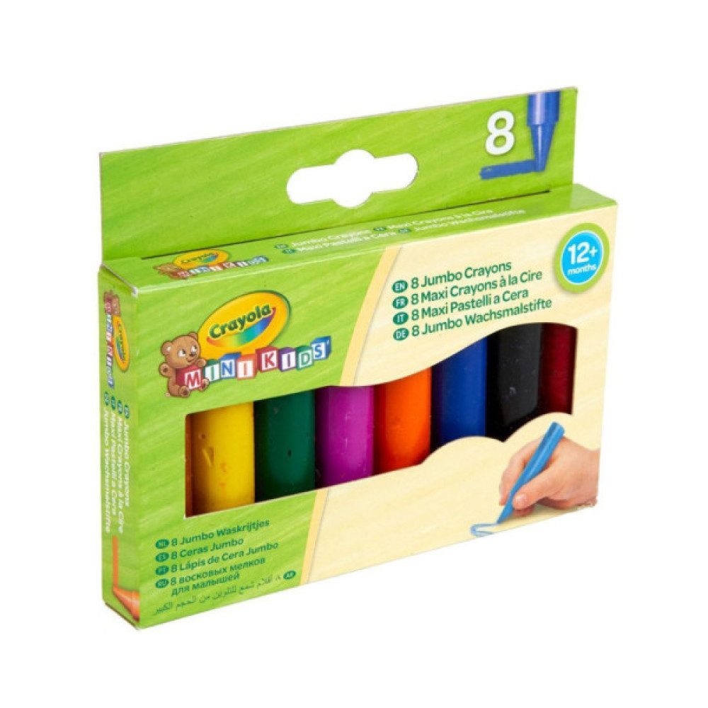 Олівці кольорові Crayola Mini Kids великі воскові для малюків, 8 шт (81-0080)