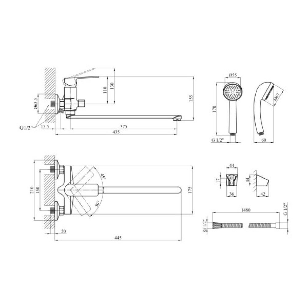 Змішувач Agua Agua Merida-C071 (CV035426)