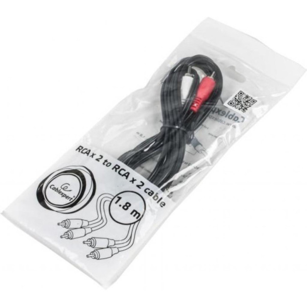Кабель мультимедійний 2xRCA M to 2xRCA M 1.8m Cablexpert (CCA-2R2R-6)