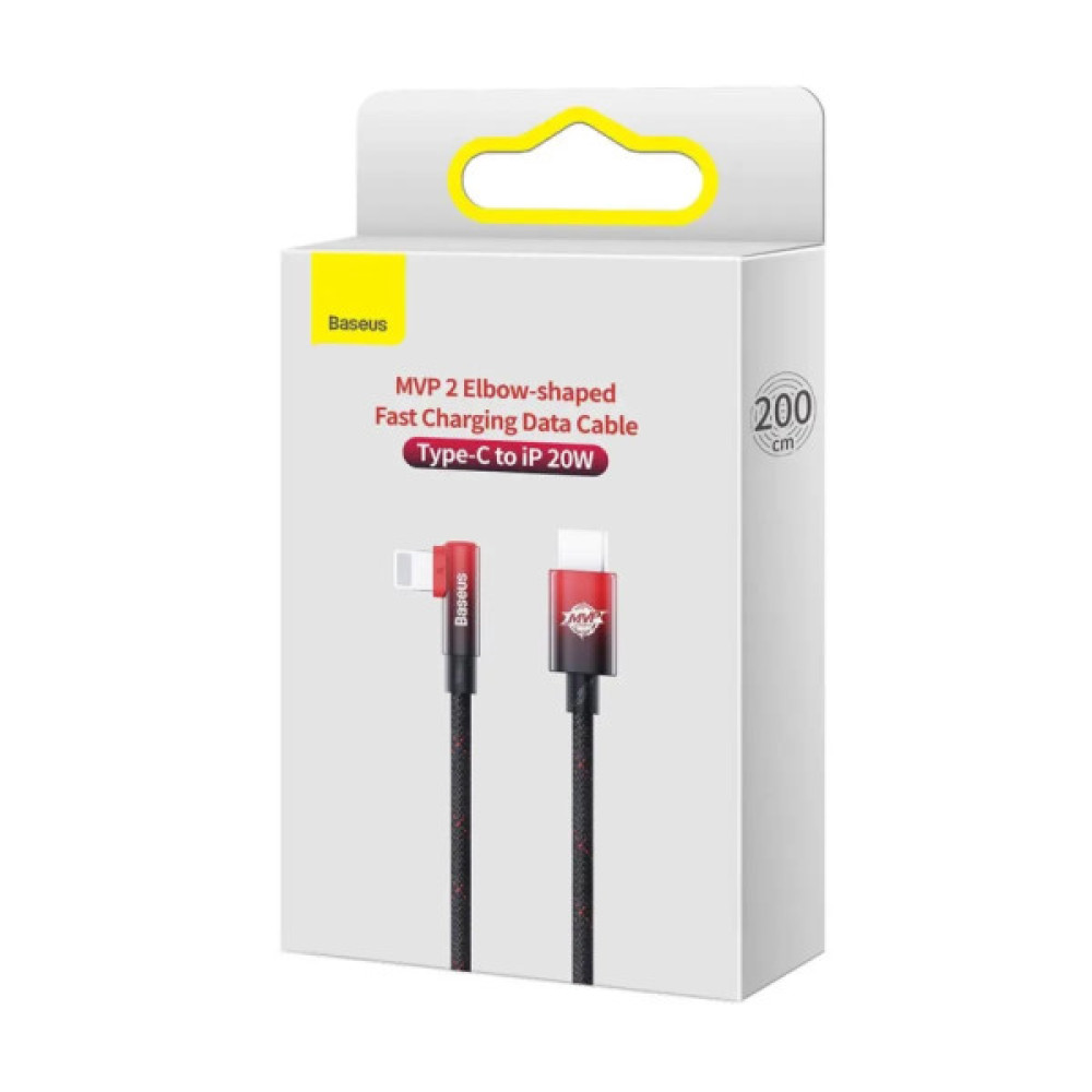 Дата кабель USB-C to Lightning 2.0m 20W black/red Baseus (CAVP000320)
