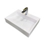 Раковина, умивальник Adamant VISION, штучний камінь, прямокут., з отвором для змішувача, без переливу, 500х380х110мм, накладний, білий