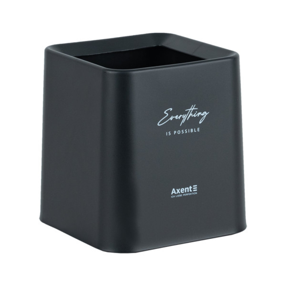 Кошик для паперів Axent Настільний контейнер для сміття, квадратний, чорний (2132-01-A)