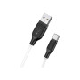Дата кабель USB 2.0 AM to USB-C 1.0m 3A silicone BX42 white BOROFONE (6931474736772)