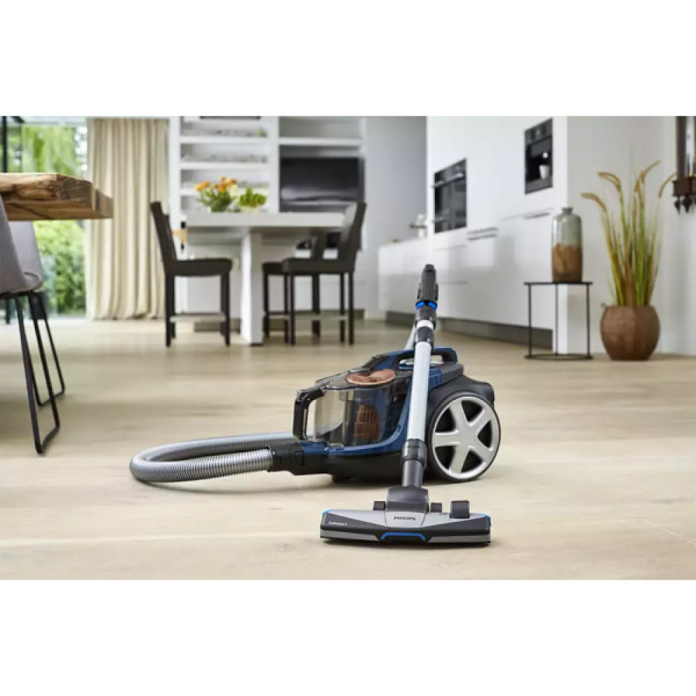 Пилосос Philips контейнерний 7000 series, 900Вт, конт пил -2л, НЕРА, турбощітка, синій