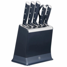 Набір ножів Tefal EverSharp Pro з блоком 6 предметів синій (K297S744)