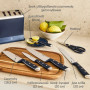 Набір ножів Tefal EverSharp Pro з блоком 6 предметів синій (K297S744)