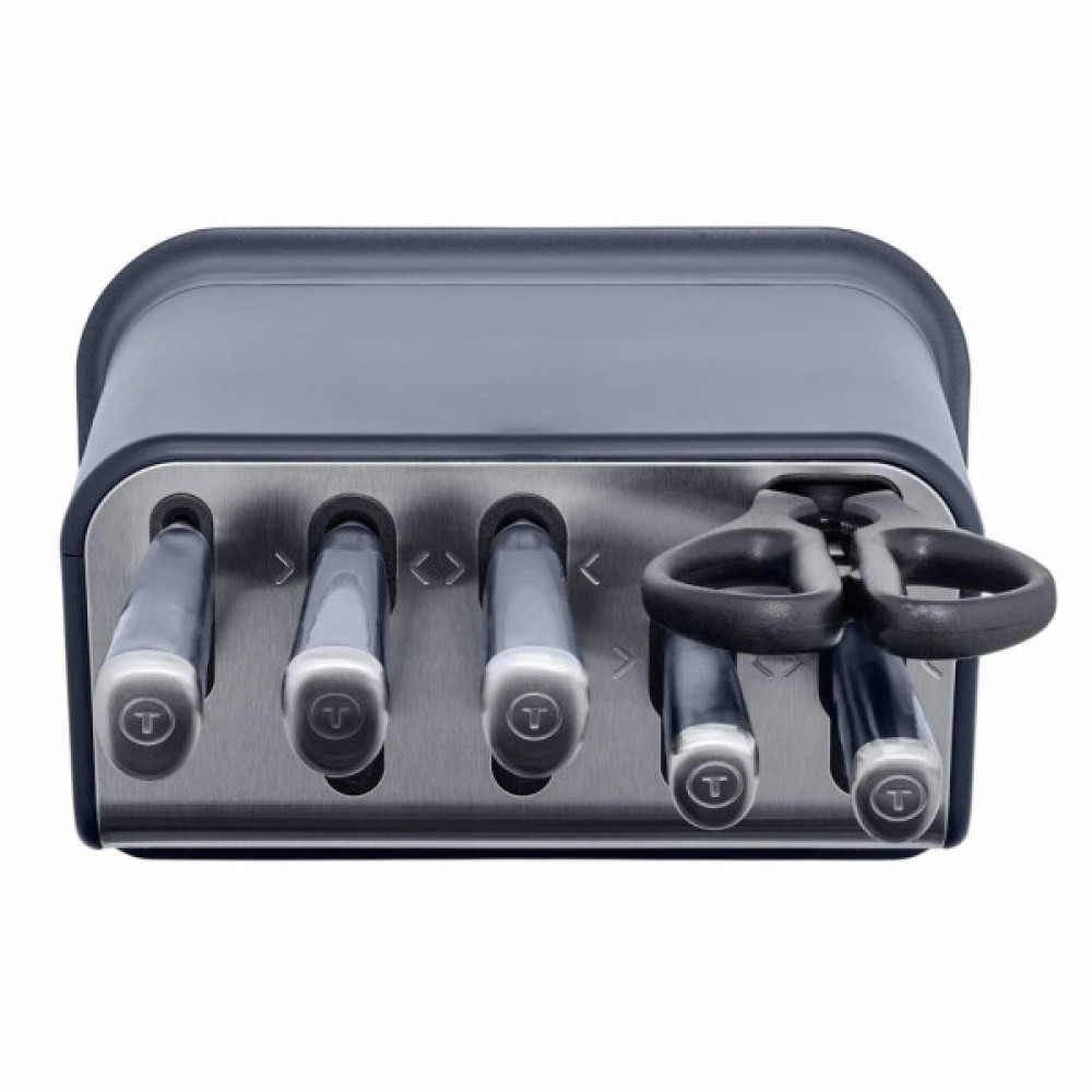 Набір ножів Tefal EverSharp Pro з блоком 6 предметів синій (K297S744)