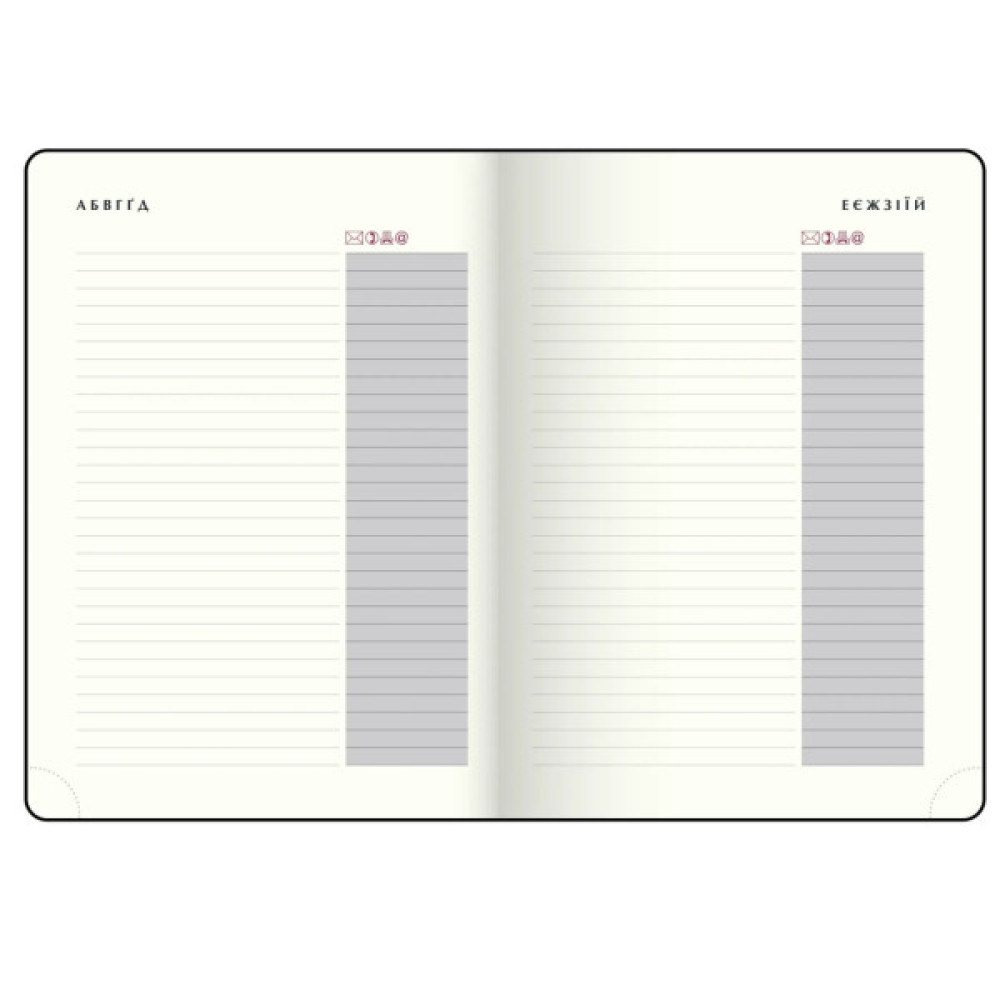 Тижневик Buromax датований 2026 VELOUR, А5 блакитний (BM.2134-14)