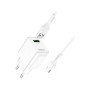 Зарядний пристрій HOCO C98A Proton USB QC3.0 + cable USB to USB-C White (6931474766878) Зарядний пристрій HOCO C98A Proton USB QC3.0 + cable USB to USB-C White (6931474766878)