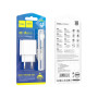 Зарядний пристрій HOCO C98A Proton USB QC3.0 + cable USB to USB-C White (6931474766878) Зарядний пристрій HOCO C98A Proton USB QC3.0 + cable USB to USB-C White (6931474766878)