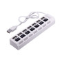 Концентратор Voltronic USB 2.0 to 7xUSB with switches white (YT-H7SHS-W)