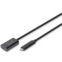 Дата кабель USB-С to USB-C 5.0m M/F USB3.2 Gen2 Active 10G Digitus (DA-73112)