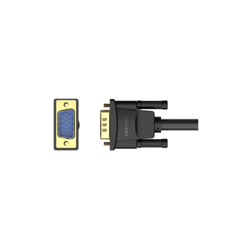 Кабель мультимедійний VGA M to VGA M 1.0m ferrite black Vention (DAEBF)