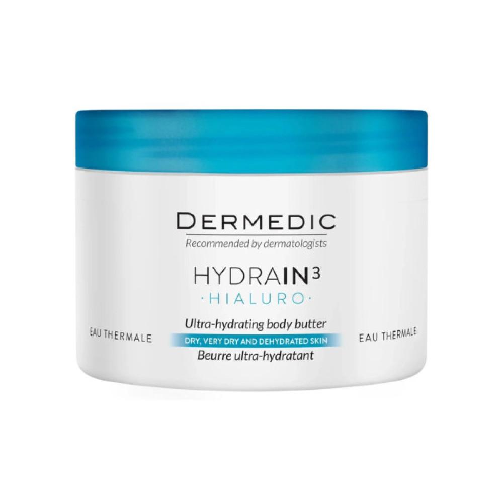 Крем для тіла Dermedic Hydrain3 Hialuro Ultra-Hydrating Body Butter 225 мл (5901643176105)