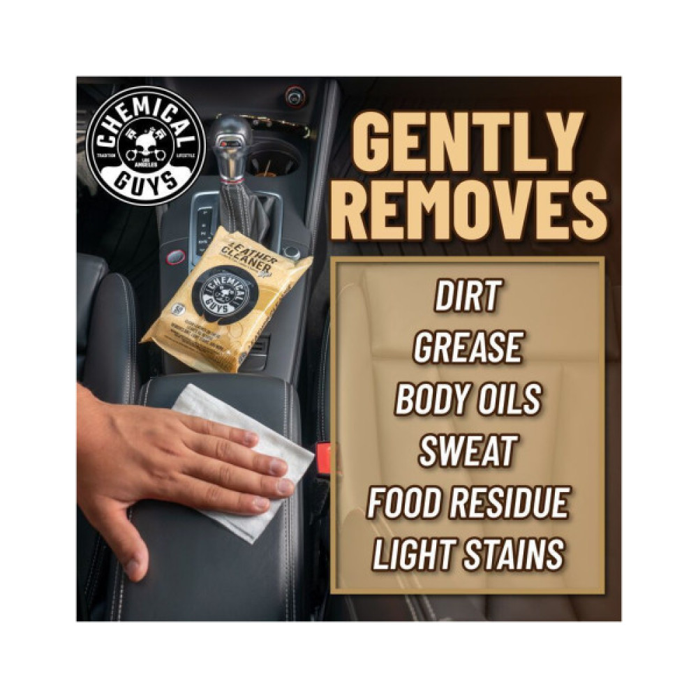 Автомобільна серветка Chemical Guys LEATHER CLEANER WIPES (PMWSPI20850)
