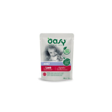 Вологий корм для кішок OASY Adult з ягням 85 г (8053017345635)