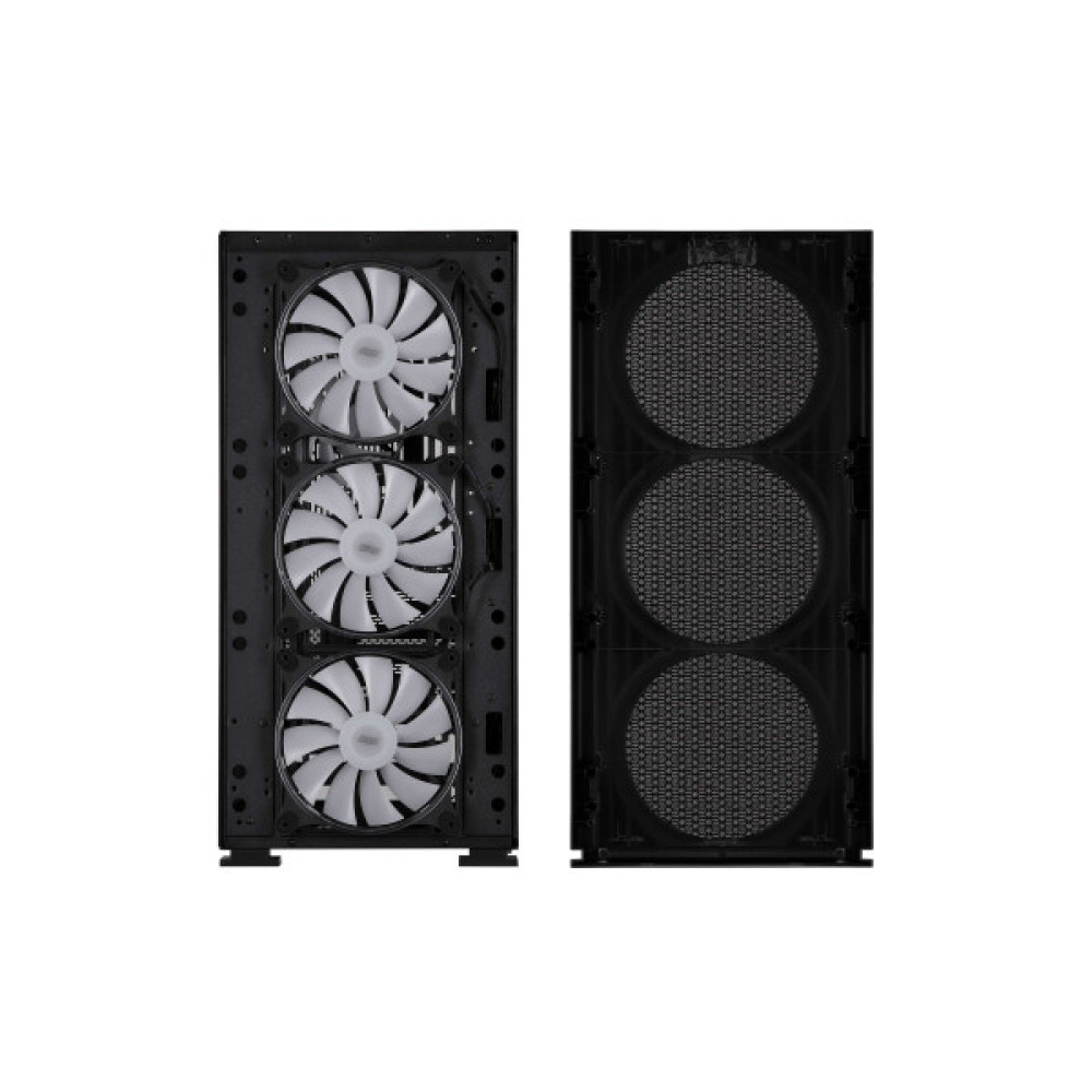 Корпус 2E GAMING Vertex GI01B без БЖ 2xUSB3.0, 1xUSBType-C, 3x140мм ARGB, 1x120мм ARGB, VGA 380мм, LCS ready, контролер з пультом, TG Side Panel, EATX, чорний