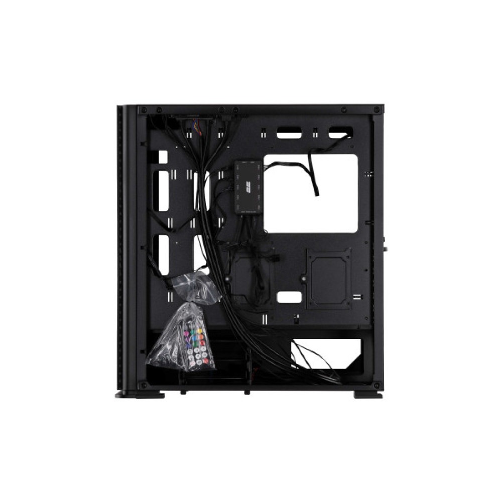 Корпус 2E GAMING Vertex GI01B без БЖ 2xUSB3.0, 1xUSBType-C, 3x140мм ARGB, 1x120мм ARGB, VGA 380мм, LCS ready, контролер з пультом, TG Side Panel, EATX, чорний