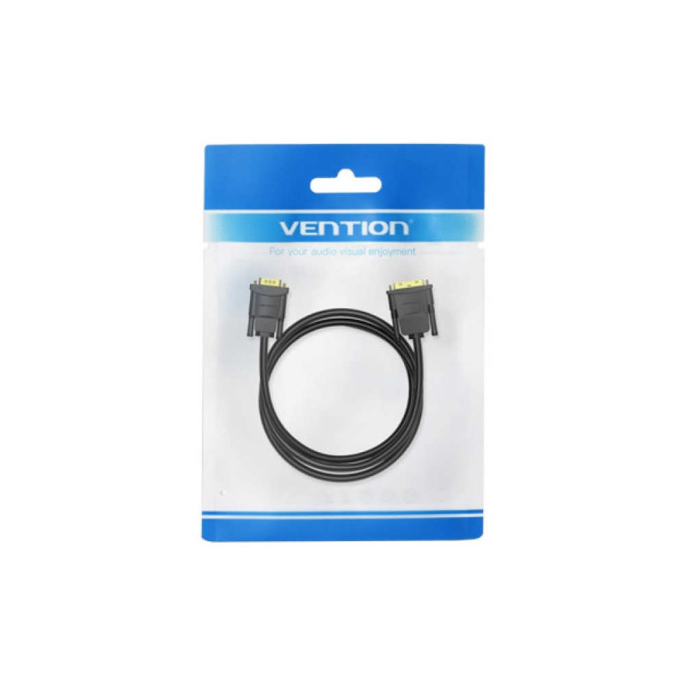 Кабель мультимедійний DVI M to VGA M 1.5m 24+1pin black Vention (EABBG)