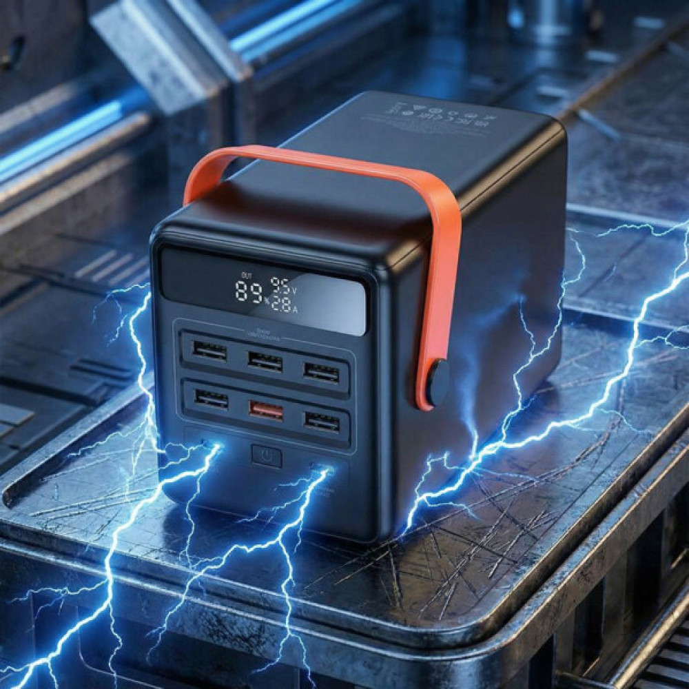 Батарея універсальна HOCO 100000mAh Max Centurion PD/65W, QC, LED Lamp, Black (DB03 / 714722)