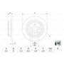 Гальмівний диск Bosch 0986479D86 Гальмівний диск Bosch 0986479D86