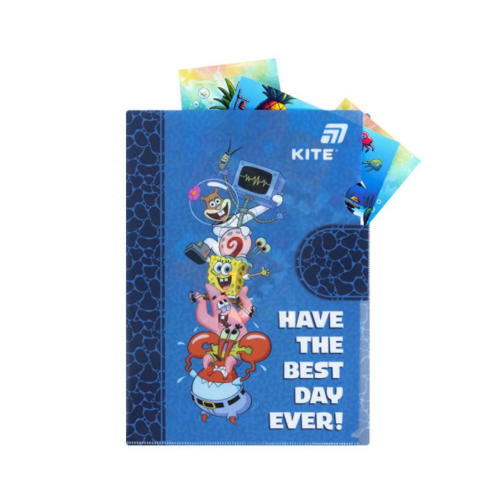 Папка - куточок Kite із клапаном A4 SpongeBob SquarePants (SB25-248)