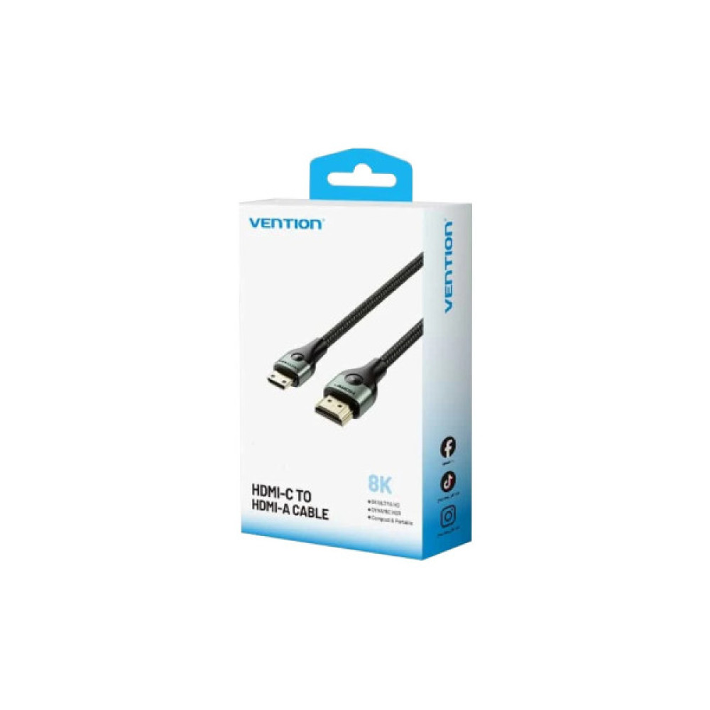 Кабель мультимедійний HDMI M to HDMI mini M 2.0m V2.1 8K 60Hz green VENTION (AGJGH)