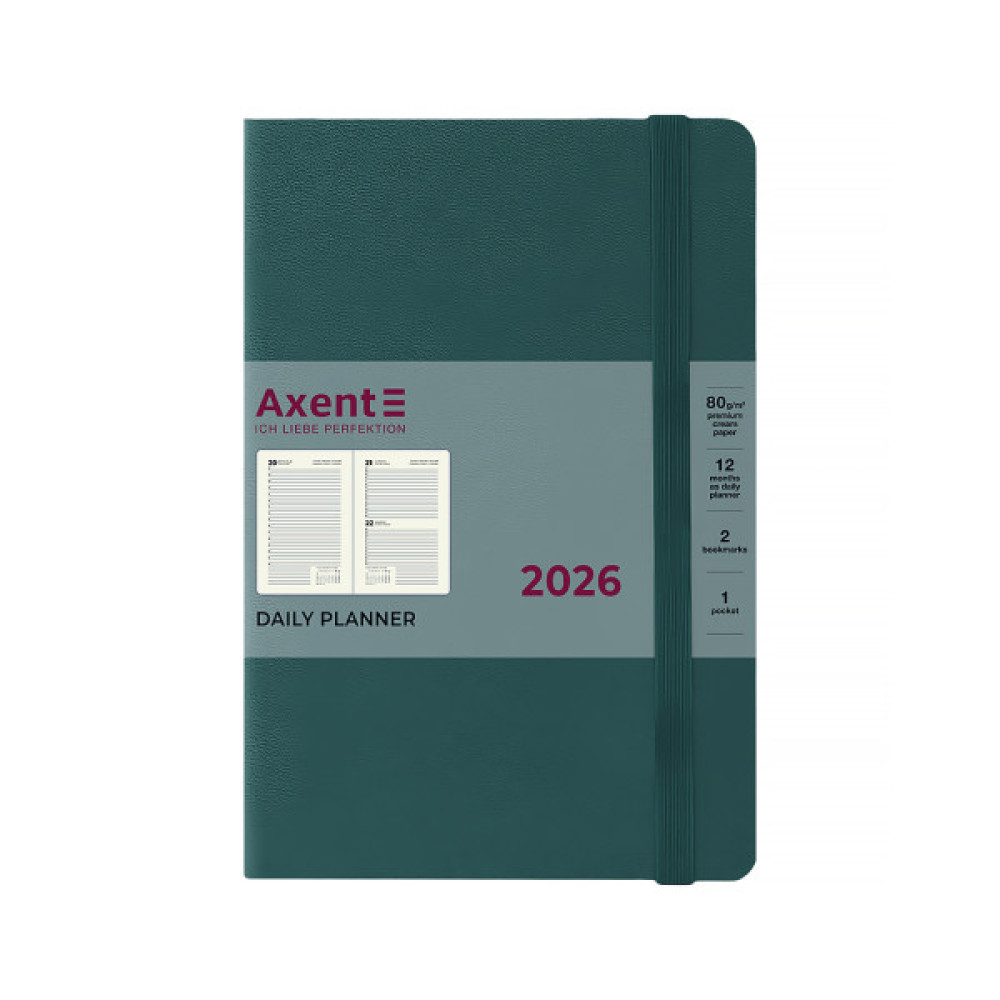 Тижневик Axent датований 2026 Partner Strong, 145х210, лазурний (8819-26-63-A)