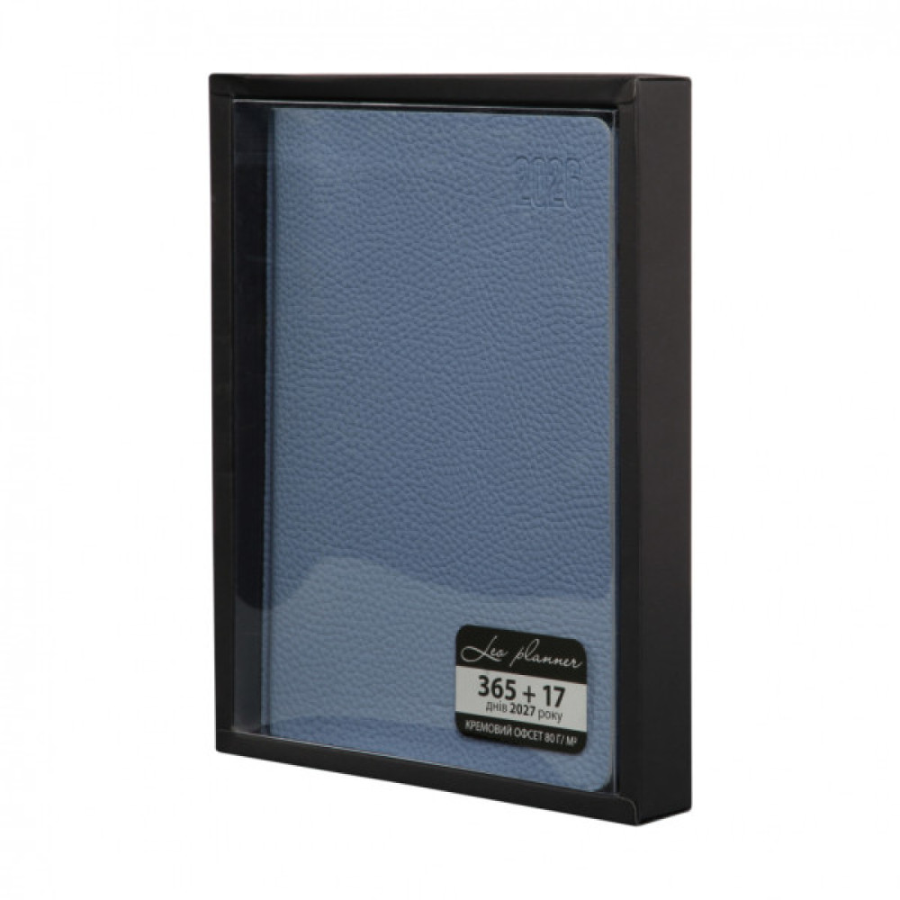 Тижневик Leo planner А5 датований 2026 "Vitto", м‘який, блакитний, 368 сторінок (252644)