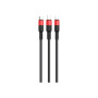 Дата кабель USB 2.0 AM to Lightning + Micro 5P + USB-C 1.0m Xpress one X26 black+red HOCO (6957531080282)