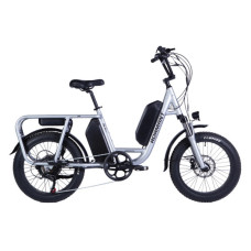Електровелосипед Dorozhnik 20" eADAMANT HDD 18,5" 48B 17.5+12.5А*г 1000Вт срiблястий 2025 (ELB-D-20-067)