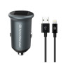 Зарядний пристрій Armorstandart 2xUSB QC3.0 Grey + cable Lightning (ARM82458)