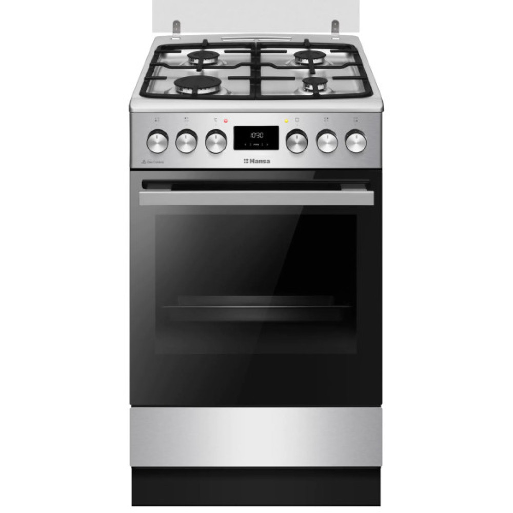 Плита Hansa комбінована, 65л, 50x60см, дисплей, конвекція, чавун, нерж