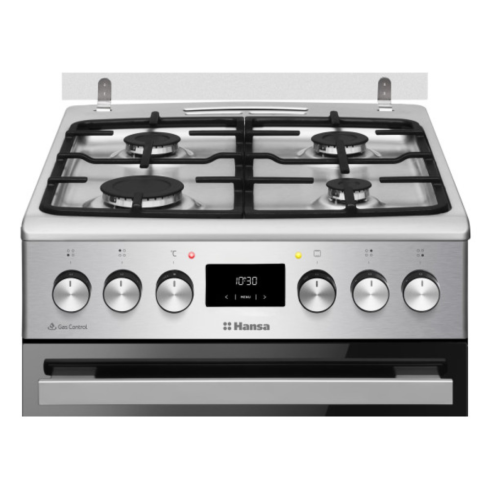 Плита Hansa комбінована, 65л, 50x60см, дисплей, конвекція, чавун, нерж
