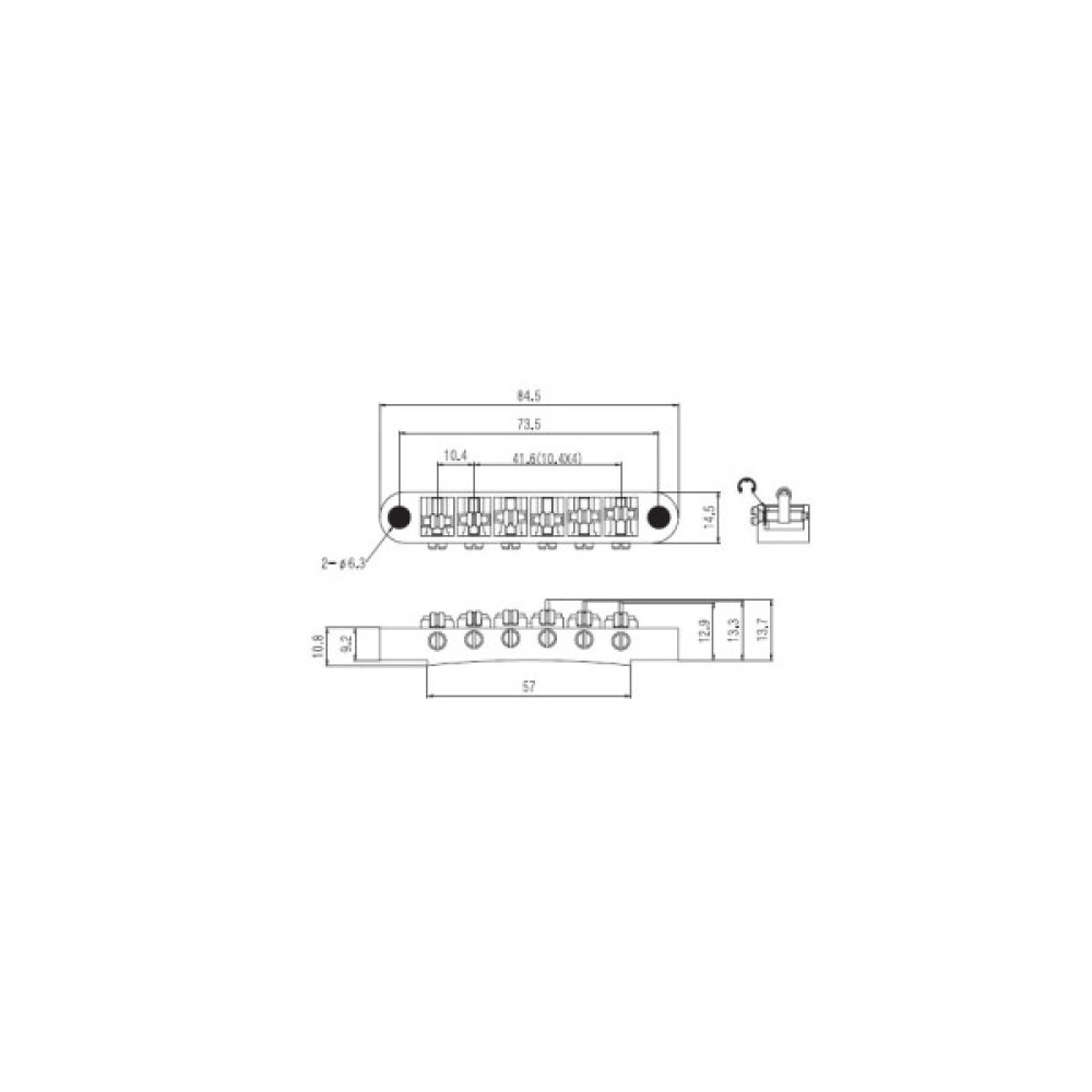 Бридж для гітари Paxphil BM005 Chrome
