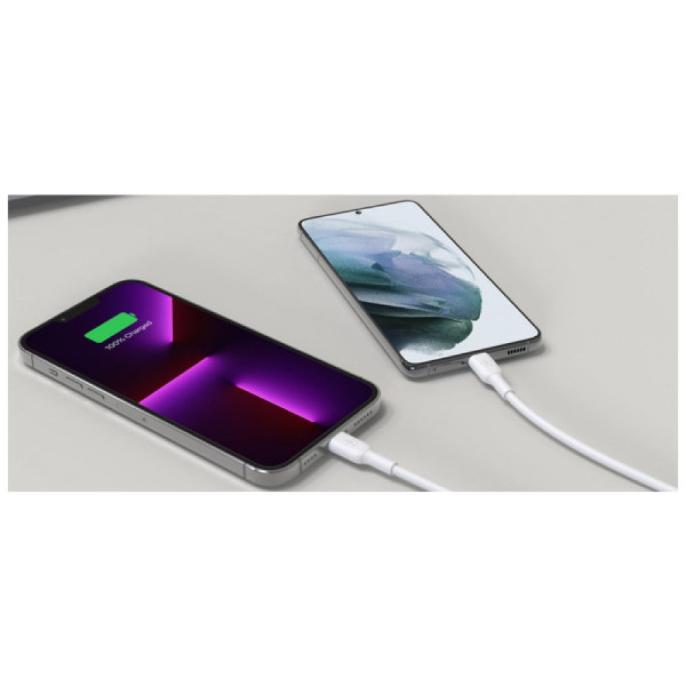 Зарядний пристрій Belkin 2xUSB-C PD65W GaN PPS + cable USB-C to USB-C 2.0m White (WCH013VF2MWH-B6)