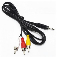 Кабель мультимедійний 3.5mm M to 3xRCA M 1.8m (4pin) AV Atcom (17320)