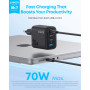 Зарядний пристрій Anker 3xUSB-C PD3.0 + 1xUSB 70W black (A121CG11)