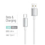 Дата кабель USB 2.0 AM to USB-C 1.0m 3A zinc alloy braided white ColorWay (CW-CBUC098-WT)