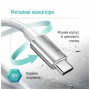 Дата кабель USB 2.0 AM to USB-C 1.0m 3A zinc alloy braided white ColorWay (CW-CBUC098-WT)
