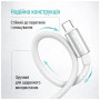 Дата кабель USB 2.0 AM to USB-C 1.0m 3A zinc alloy braided white ColorWay (CW-CBUC098-WT)